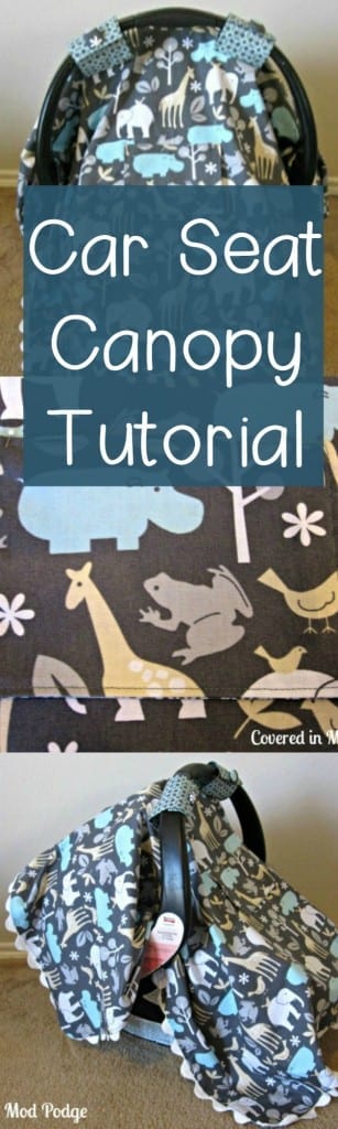 Car seat canopy tutorial!  Find out how easy it is to make!  Great gift ideas