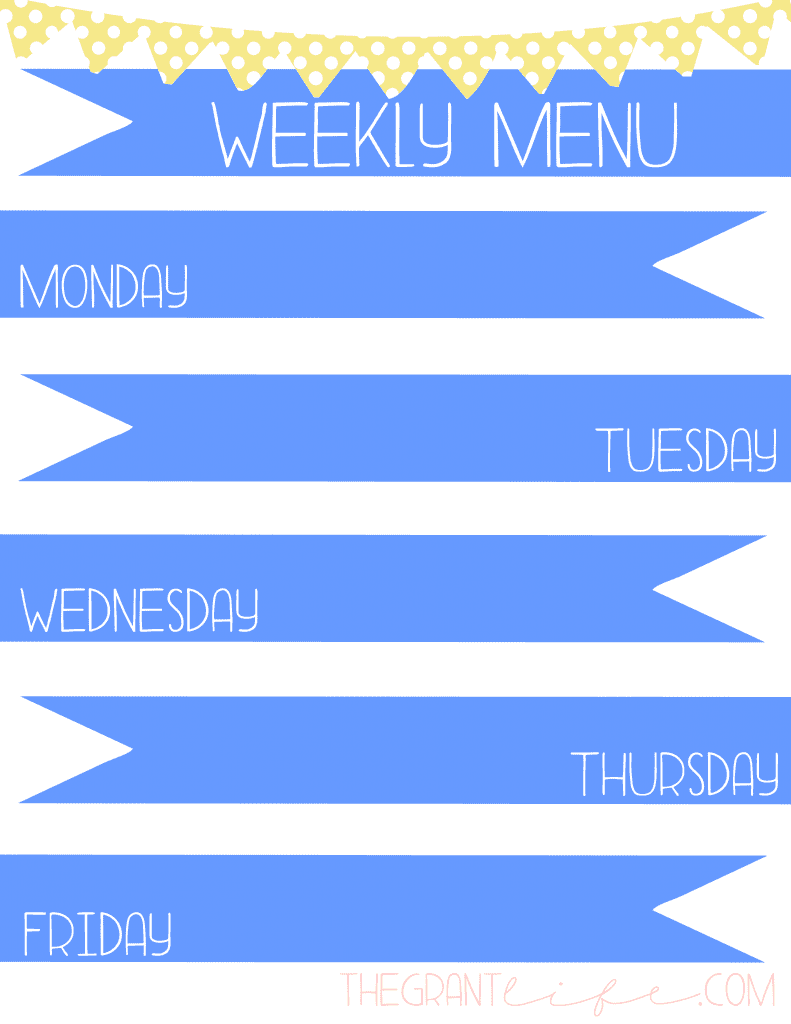 menuplanprintable