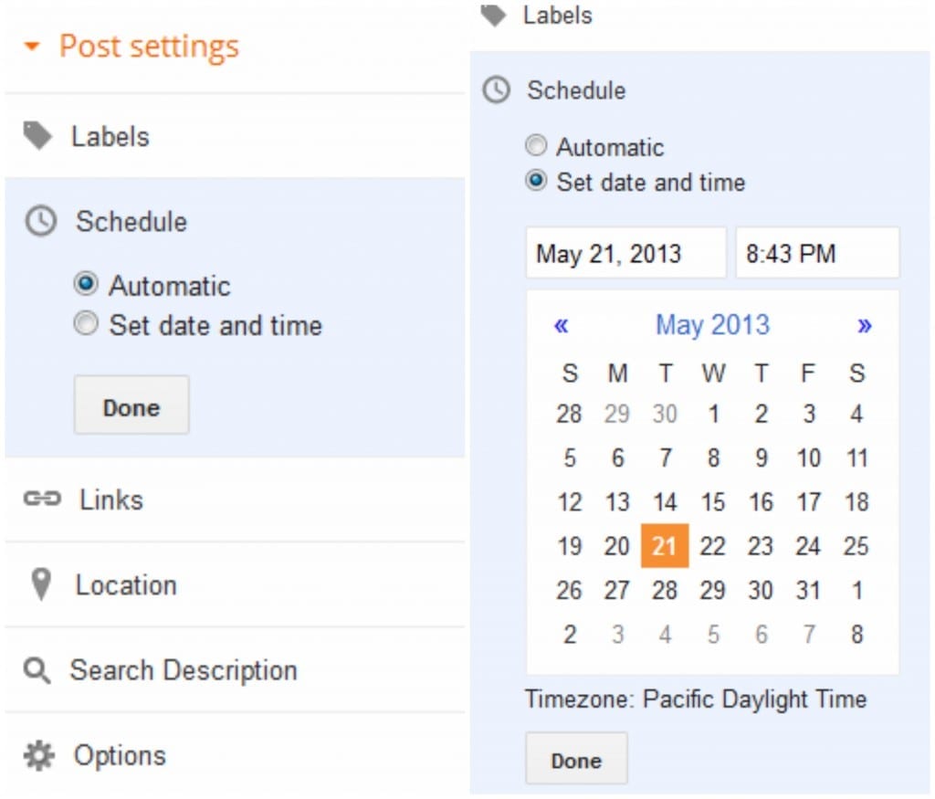 how to schedule posts in blogger - Scheduling Posts