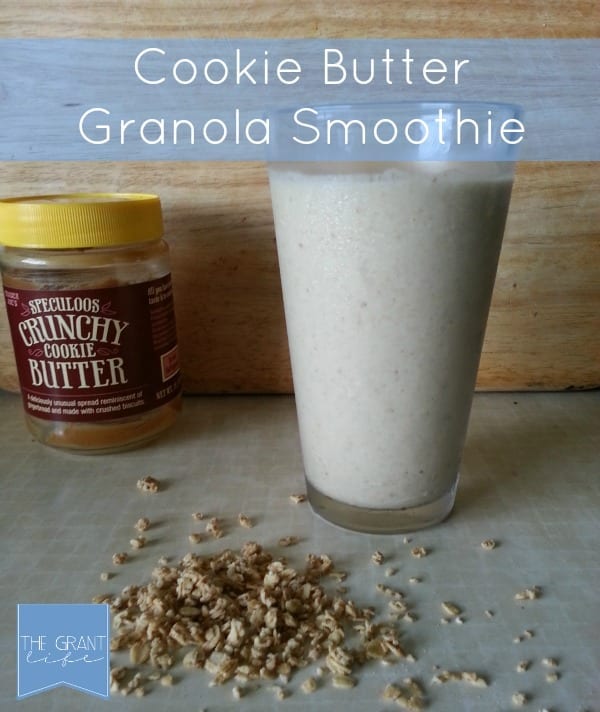 Easy cookie butter granola smoothie