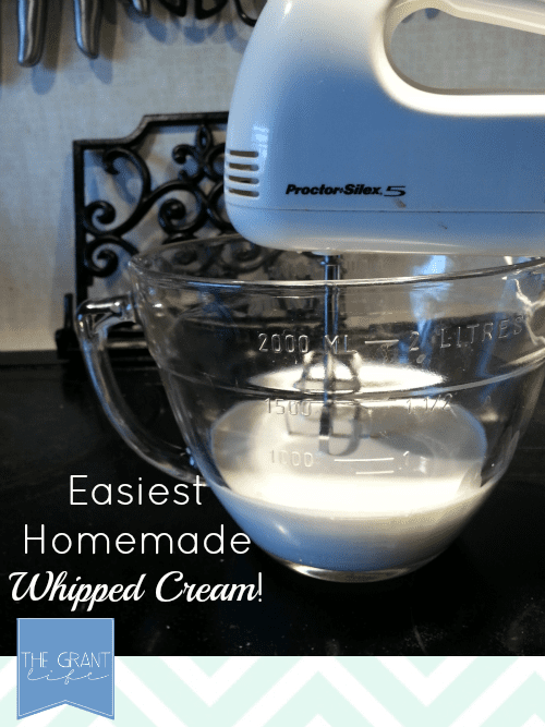 easiest whipped cream ever