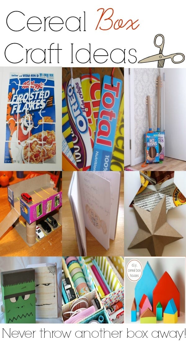 DIY Recycled Cereal Box Craft Organizer