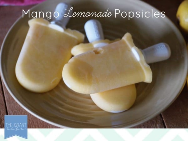 Mango lemonade popsicles - perfect for an after #school snack!