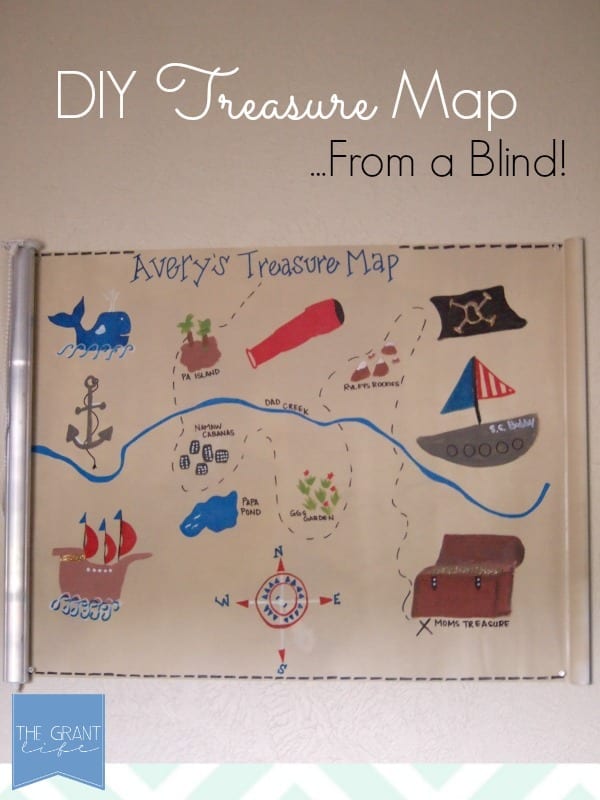 DIY Treasure Map Made From A Mini Blind 