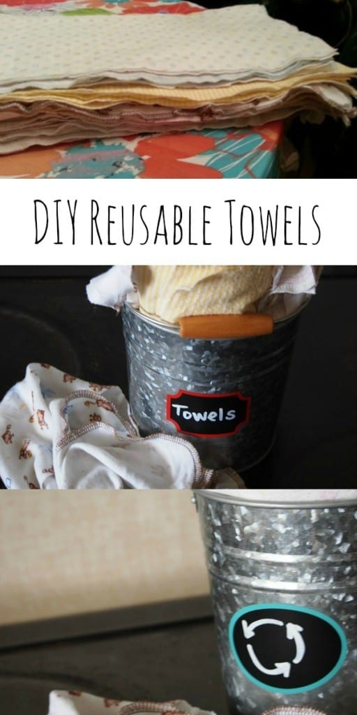 How to make reusable towels using receiving blankets.  Super easy!