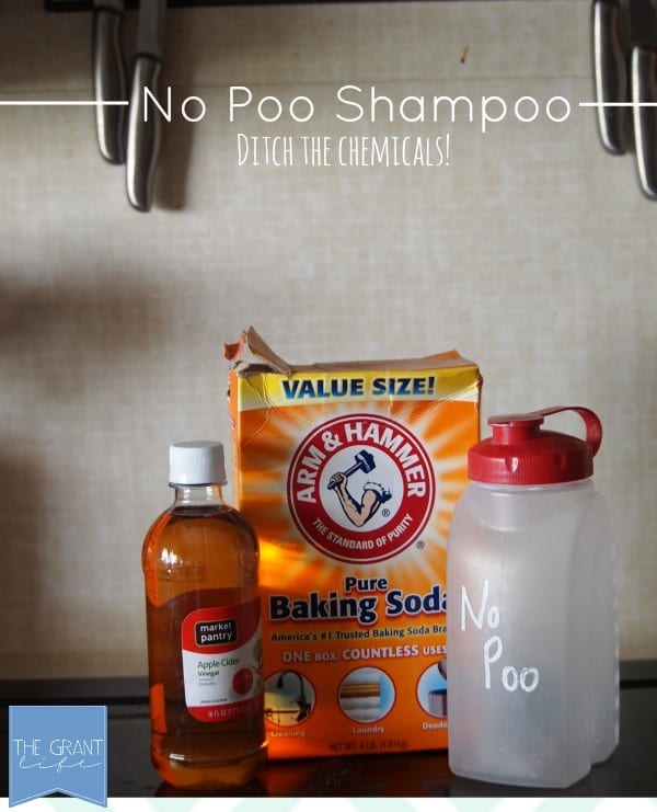 No Poo Shampoo.  Ditch the chemicals!  (And have your hair feel great too!)