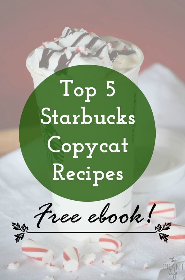 Top 5 Starbucks copycat recipes ebook! Get it free today and make your favorite drinks at home!