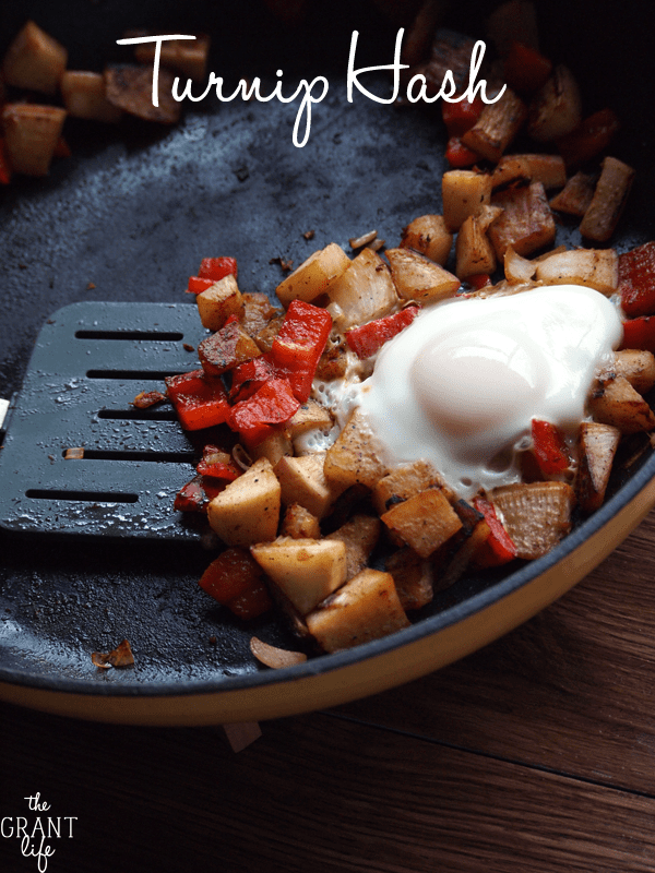 Quick and easy turnip hash