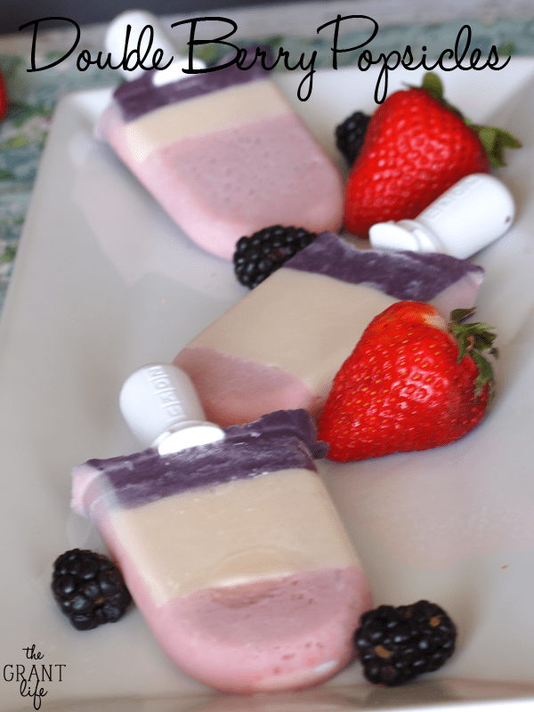 Double berry popsicles - healthy and tasty!