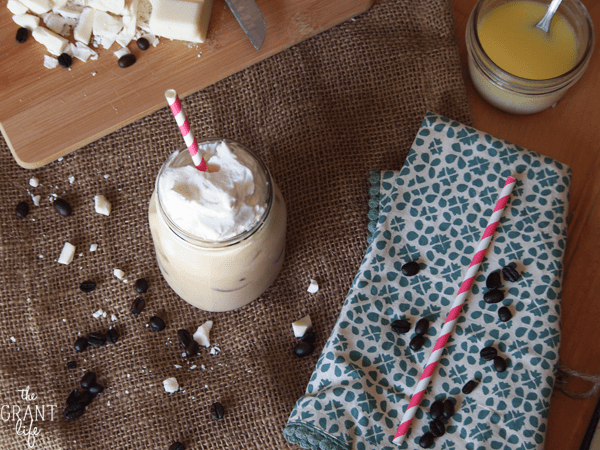 Yummiest White Chocolate Mocha Latte - little blonde mom