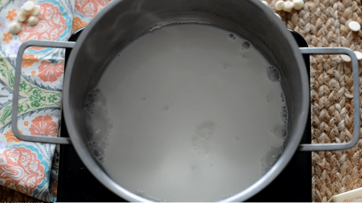 boiling white chocolate