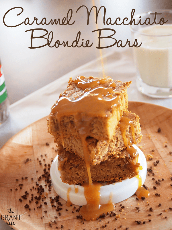 Caramel Macchito Blondie Bars!  So trying these!