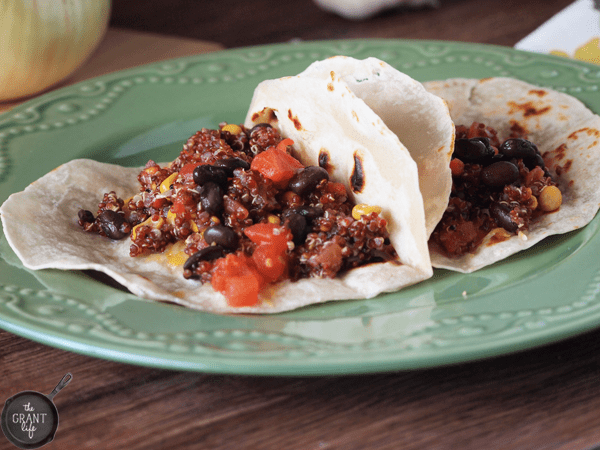 Easy spicy quinoa tacos