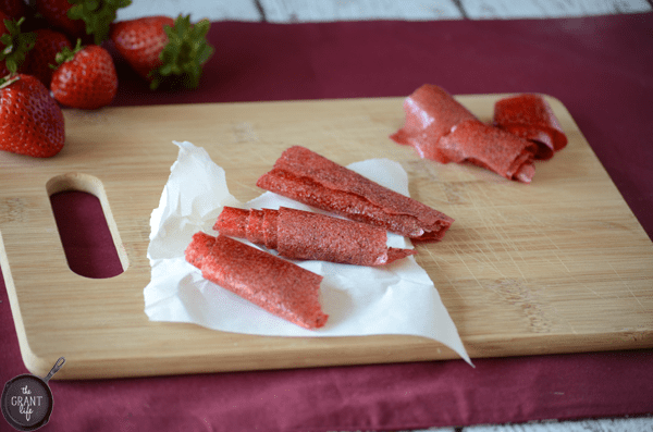 Easy strawberry fruit leather