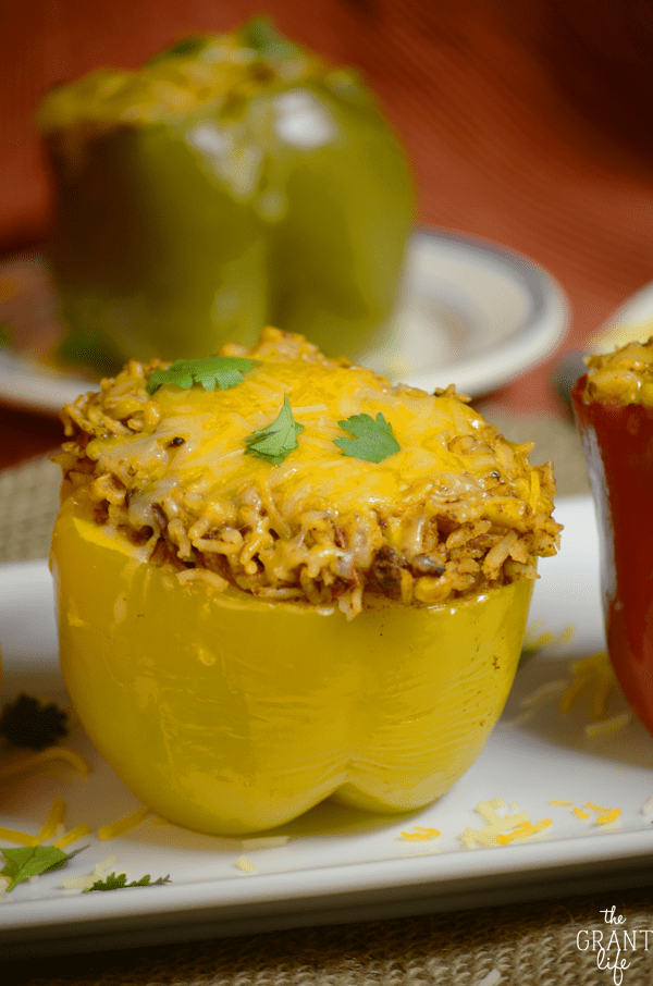 Southwest crock pot stuffed peppers!