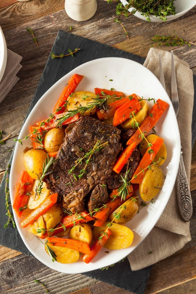 easy slow cooker pot roast dinner