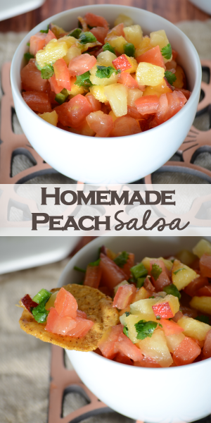 Homemade Peach Salsa - mom makes dinner
