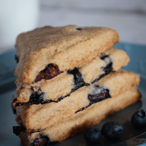 Healthy blueberry scones