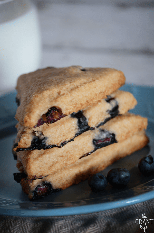 Healthy blueberry scones!  So flaky and full of flavor, you will never know that these are better for you