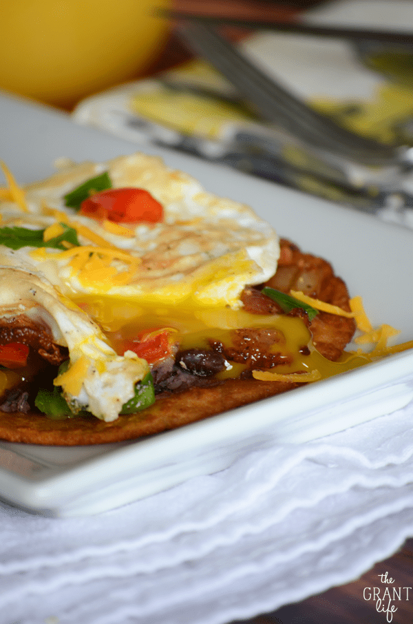 I am drooling thinking about these loaded breakfast tostadas! They look amazing