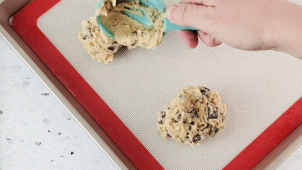 add the dough to the cookie sheet