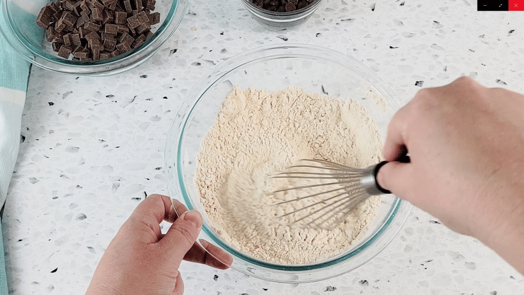 whisk the flours