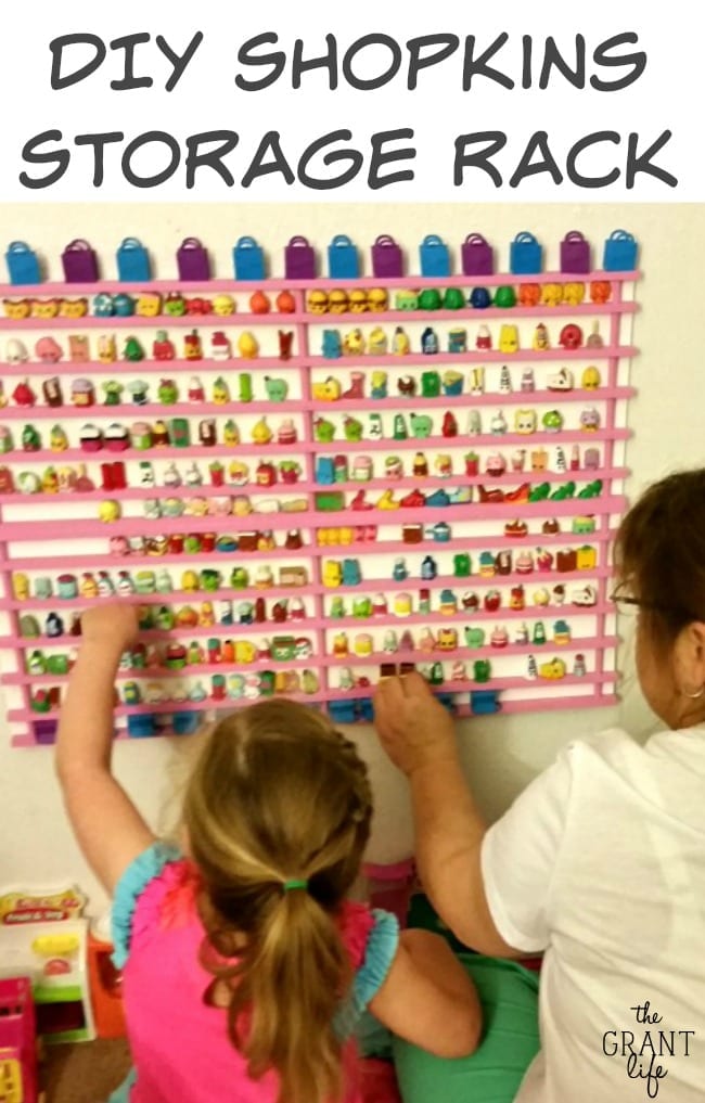 How to make your own DIY Shopkins Storage Rack! Easy step by step tutorial for your Shopkins obsessed little one!