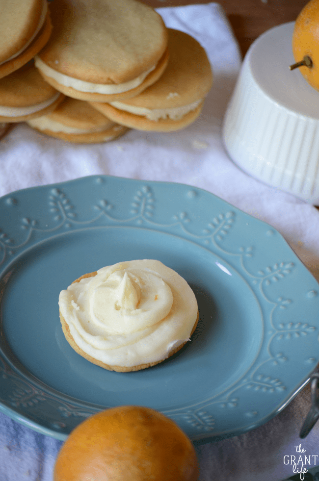 sugar cookies with lemon buttercream frosting