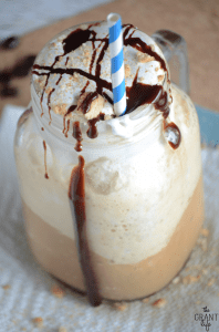 Easy smores frappucino recipe! Make this bad boy at home!