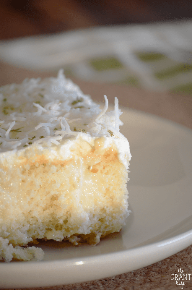 Key lime pie poke cake