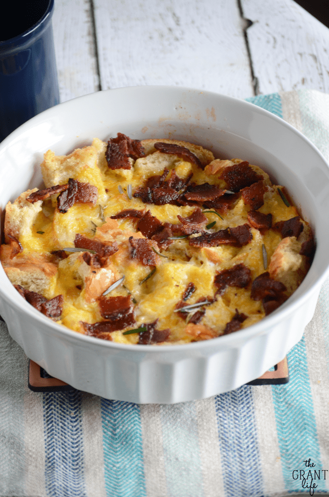The best cheesy bacon breakfast casserole!