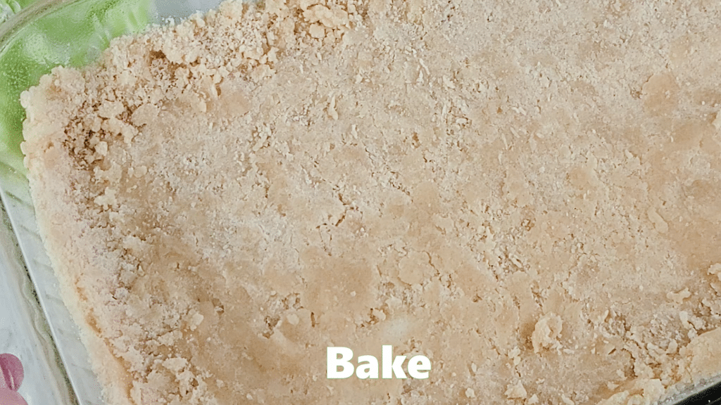 press the cookie crust and bake