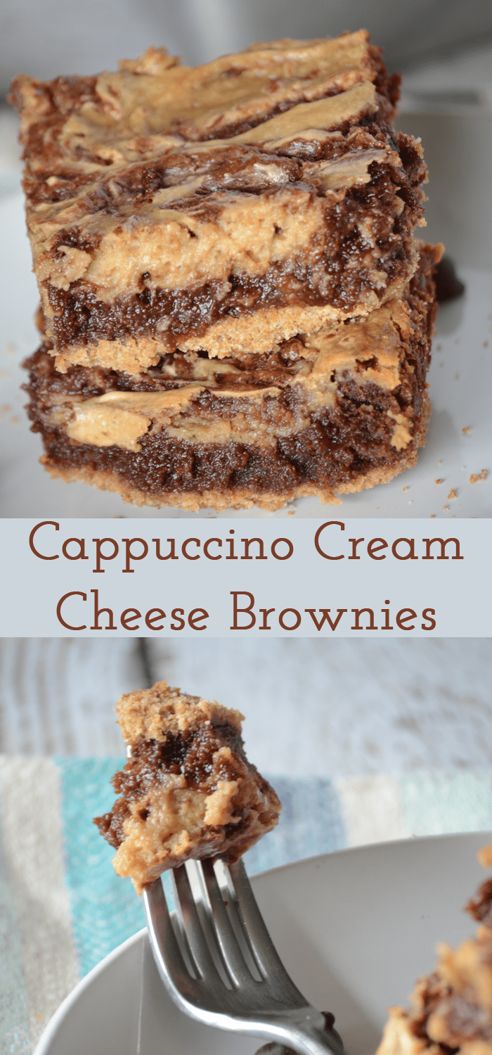 Cappuccino cream cheese brownie recipe! So decadent and chewy - everyone will want the recipe!