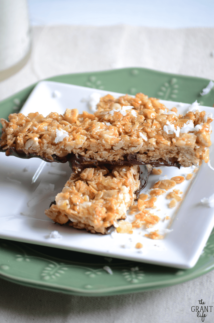 Homemade tropical granola bars! Perfect for quick snacks for the whole family!