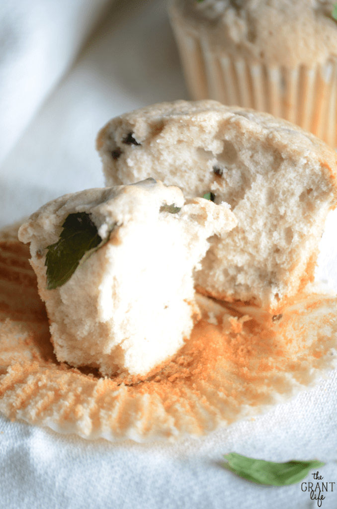 Blackberry mint pound cake muffins