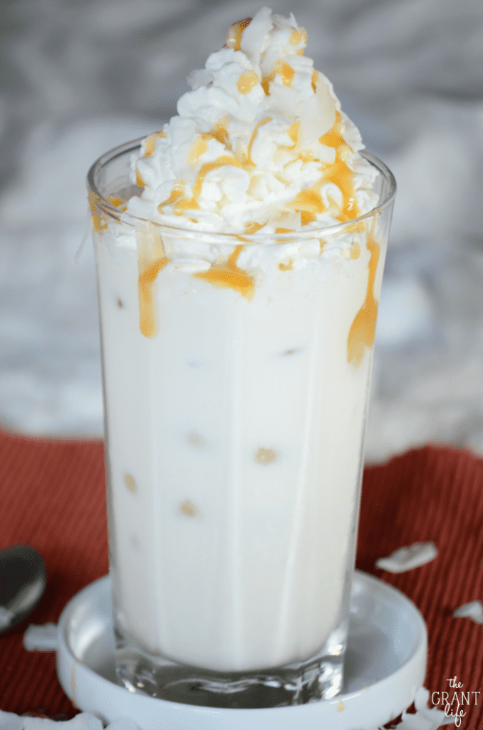 Iced chai coconut latte