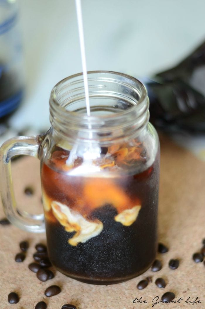 Homemade cold brew coffee