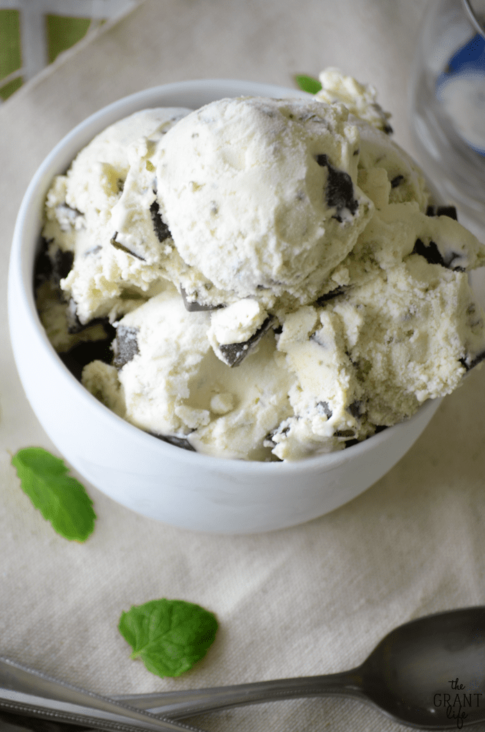 How to make homemade mint chocolate chip ice cream at home!