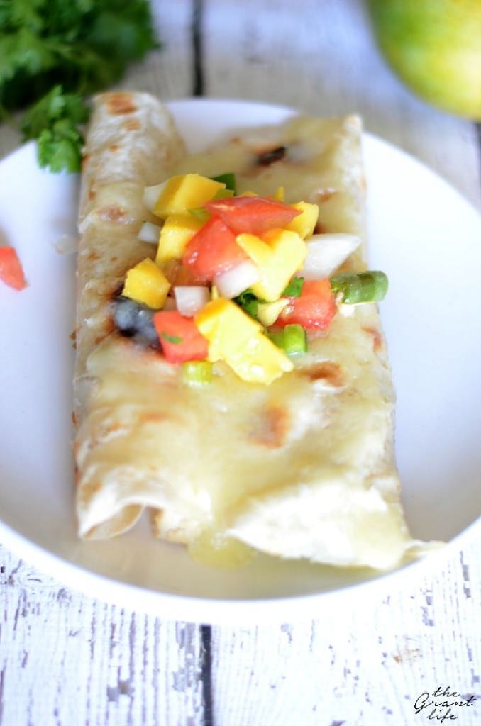 Creamy hatch chili enchiladas