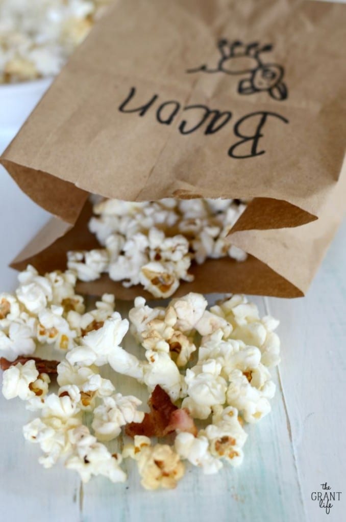 Microwave popcorn made with bacon fat