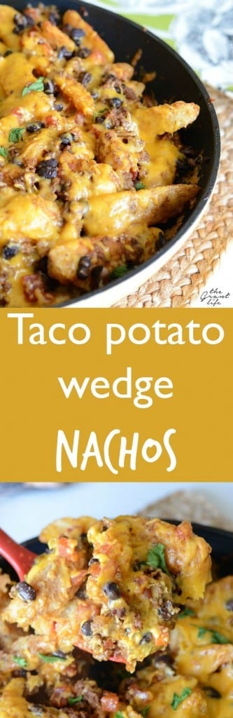 Taco potato wedge nachos - mom makes dinner