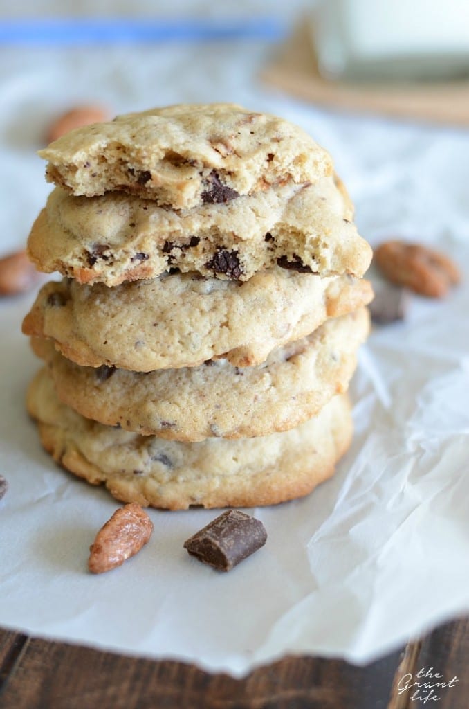 Praline pecan chocolate chip cookies