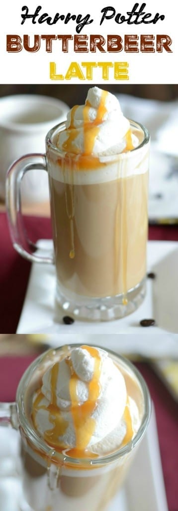 Butterbeer latte recipe! This easy recipe is inspired by Harry Potter!