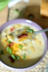 Crock pot loaded baked potato soup