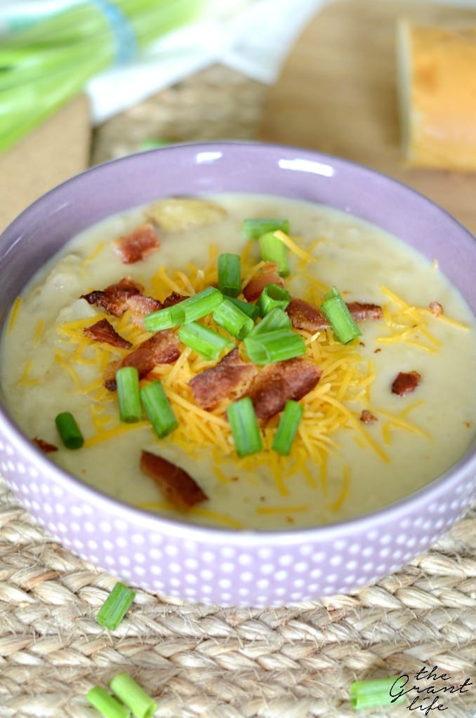 Loaded baked potato soup - made in the crock pot!
