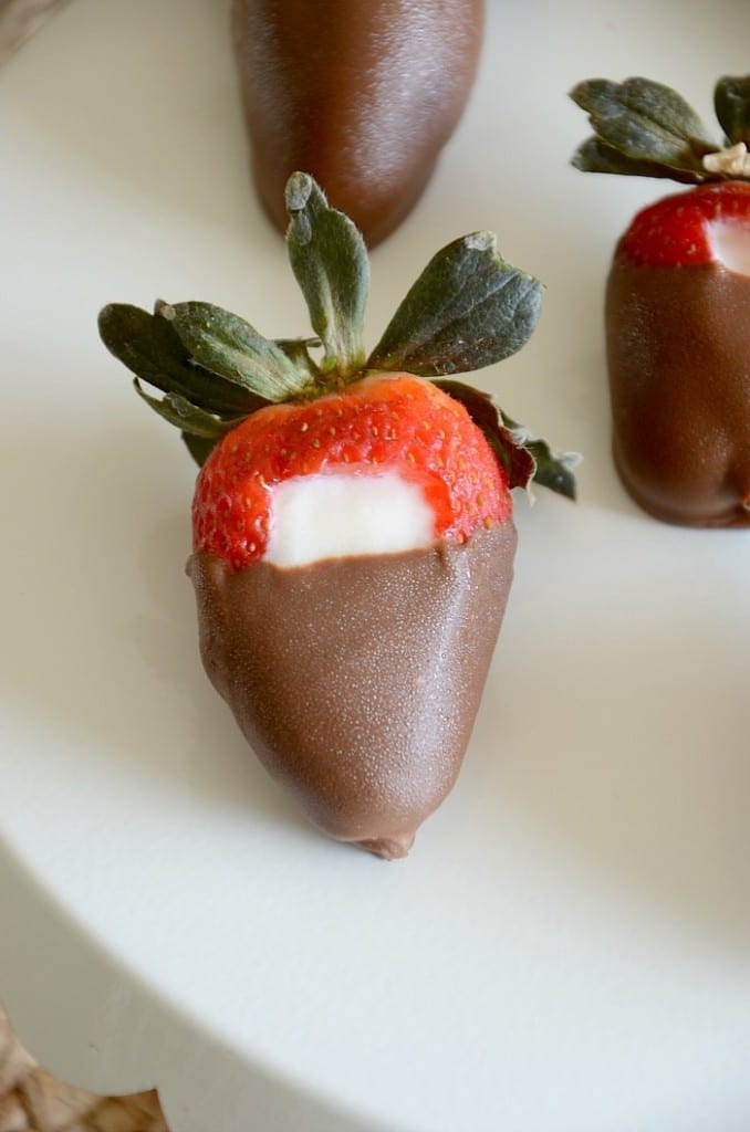 Chocolate Cheesecake Stuffed Strawberries + Video - Mom Makes Dinner