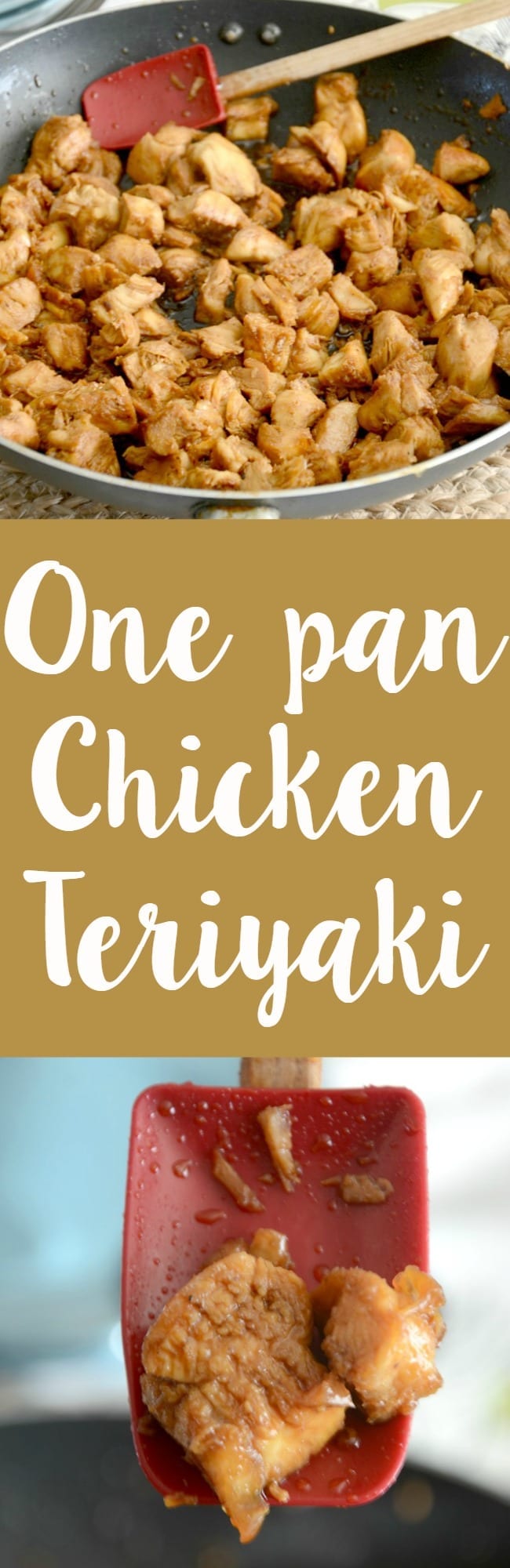 One pan chicken teriyaki recipe!  This is so easy to make and perfect for a busy weeknight dinner!