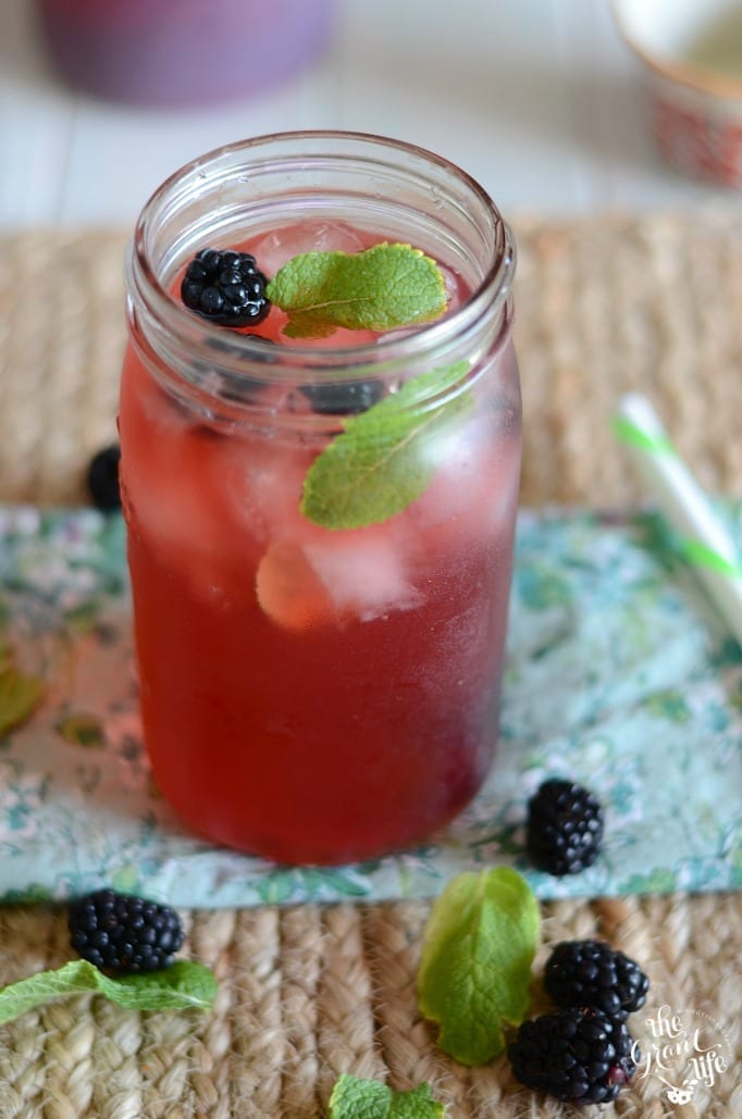 Easy blackberry mint agua fresca