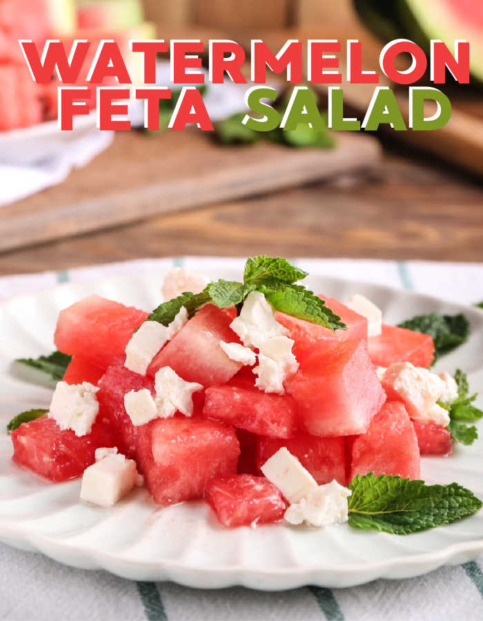 How to make watermelon feta salad with honey lime drizzle