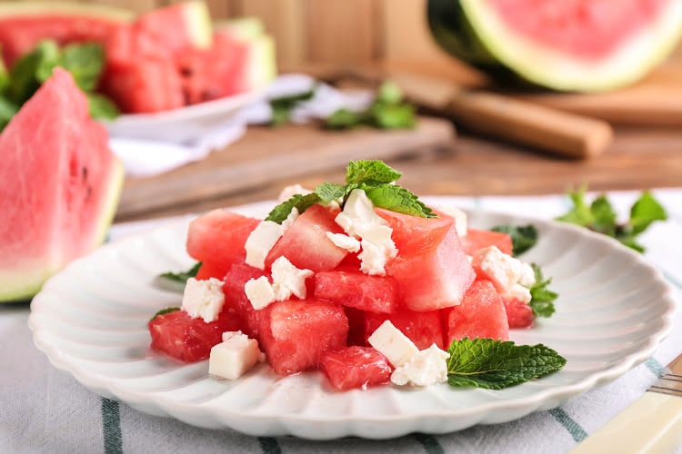how to make watermelon feta salad